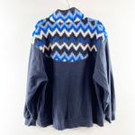 Aerie  Hometown Holiday 1/4 Zip Fleece Pullover Jacket Sweatshirt Blue Medium Photo 3