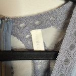 Pinkblush  Blue Lace Mesh Overlay Maternity Maxi Dress Photo 3