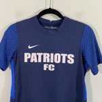 Nike  Women Blue Vapor Knit Patriots FC Short Sleeve Athletic Top Size L Photo 1
