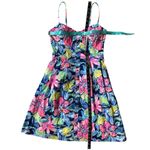 Lilly Pulitzer Easton Swing Nauti Blue Capri Soleli Floral Mini Dress Size 0 Photo 3