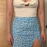 Blue Life Mini floral luna print side slit skirt Photo 2