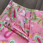 Lilly Pulitzer Vintage Cheeri-O Pants Pink Paisley Floral Butterfly Crop Capri 0 Photo 5
