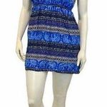 JSTFY Woven Challis Blue Spaghetti Strap L Dress Size L Photo 0