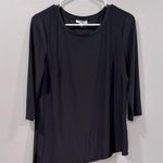 Halston Heritage Black 3/4 Sleeve Top Size Small EUC Photo 0