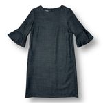 Pendleton New  Gray 100% Virgin Wool Midi Dress Bell Sleeve Office Preppy S/M Photo 2