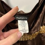 Y2K Anxiety Brown & Gold Tank Top Size L Photo 3