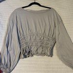 Free People Cinched Waist  Gray Long Sleeve Photo 0