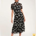 Lulus Floral Dressed Up Black Floral Print Midi Dress Photo 15