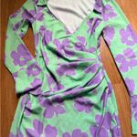 Vibrant Green and Purple Floral Dress Size 6 Photo 2