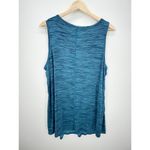 LOGO By Lori Goldstein Logo Layers Tank Women XL Blue Sleeveless Scoop Neck Long Tunic Rayon Stretch Photo 1