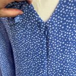 INC Blue Polka Dot Dress Long Sleeve Retro Size M Size M Photo 5