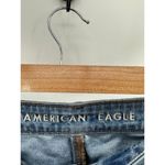 American Eagle Womens Medium Wash Mom Jean Denim Distressed Loose Fit 8 Short Photo 4
