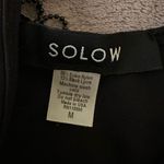 Solow Sports Bra With Contrast Black Size Medium‎ NWT Mesh Bra Vegan Leather Photo 1