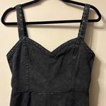 Faded Black/Gray Denim Flare Dress Black Size L Photo 2