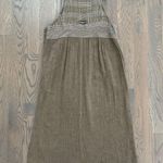 carole little Vintage Overall Dress in Brown Gauze with Tan Stitching 12P / L Photo 5