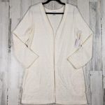 NWT Ambrielle Pristine Ivory Super Soft Open Front House Coat Women's Size Small Photo 0