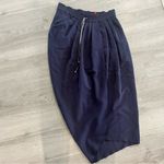 Vivienne Tam Navy Blue Drost Frost Asymmetrical Wrap Skirt Photo 5