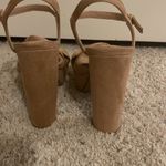 EXPRESS tan camel platform sandals size 7 Photo 3