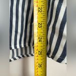 Paige  Blouse AVERY Button Down Shirt Stripes Navy White Short Sleeves L Photo 7