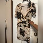 Babaton  Black and Cream Graphic Mini Dress Photo 2