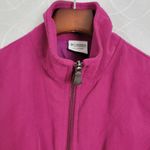 Columbia Womens Jacket Vest Sz S Pink Mock Neck Full Zip Fleece Paneled Lined Photo 3