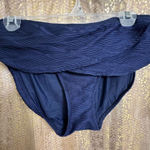 Calia Carrie Underwood Navy Blue Textured Bikini Swim Bottoms Large Photo 0