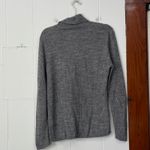 Croft & Barrow Gray Ribbed Turtleneck Sweater Women's Size M Cotton Blend Photo 3
