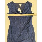 NEW Apricot Midi Dress Women 12 Navy Lace Sequin Stretch Lined Wedding Going Out Blue Photo 3