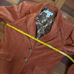 Judith Hart Burnt Orange Rust Velvet Blazer Size 10 Pockets Paisley Liner Photo 10