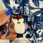 Japna GOA Beachwear by  wide leg blue and white boho jumpsuit size medium NWOT Photo 2