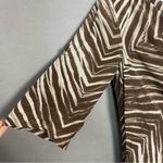 BCBGMAXAZRIA  Silk Dress Zebra Print Animal Ayshea‎ Size XXS Blouson Brown White Photo 12