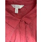 LC Lauren Conrad Lauren Conrad Coral Eyelet Button-Front Top Shajacket  – Size 2XL – Photo 1