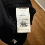 Soft Surroundings  Leggings Black with Shimmery Print Twilight Floral Photo 4