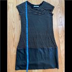 Anthropologie Bailey 44 Black & Tan Striped Dress w/ Faux Leather Bottom - Small Photo 5