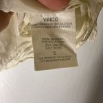 Vince  Cream 3/4 Sleeve Silk Shirt Pockets Small Photo 5