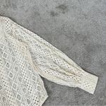 Anthropologie  La Maise Studio Lace Crochet Button Down Shirt Top in Beige S Photo 4