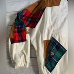 London Fog Vintage 90s Streetwear Suede Plaid Patchwork Lined Bomber Jacket Women’s Small Photo 3