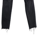 Madewell  9” High Rise Skinny Black Distressed Busted Knee Raw Hem Denim Jeans Photo 6