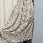 AUW  L Green Floral Smocked Tie-Front Ruffle Strap Slit Midi Dress Padded Bra Photo 3