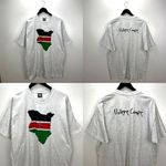 Hanes Vintage Y2K Kenya Flag T-Shirt  Beefy XL Gray Map Graphic Usilete Compe Tee Photo 1