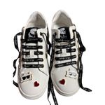 Karl Lagerfeld Paris Cate Pins Bright White Tumbled Leather Sneakers Size 5 Photo 2