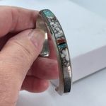 Navajo Artist Wilbur Muskett “Muskett Sterling“ Multistone thick silver cuff bra Photo 2