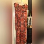 Soma Braided Bodice Strapless Maxi Dress Red Size L Photo 7