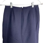 Jones New York Vintage Pencil Skirt 6 Navy Blue Wool Pleated Front Lined Zipper Photo 3