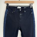 Closed Denim Lizzy Skinny Jeans Sz 24 Two Tone Black Blue Side Stripe Photo 3