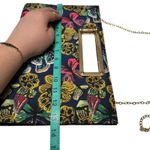 Multicolor Butterfly Rectangular Convertible Clutch Crossbody Purse Wedding Blue Photo 6