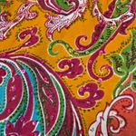 VTG Carrie Allen Paisley Beaded Sequin Denim Jacket Womens Medium Cotton Boho Yellow Photo 4