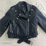 Pull & Bear  Classic Black Leather Jacket Photo 3