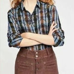 Free People We The Sz 27 Joanie Cord Mini Skirt Brown Low Rise Coquette Boho Photo 0