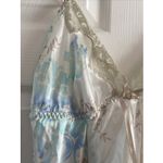California Dynasty Womens Medium Blue Floral Babydoll Mini Slip Dress Photo 1